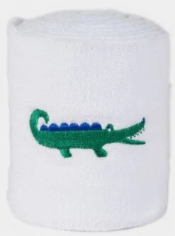 LÉTTIA Collection Blue & Green Alligator Embroidered Polo Wraps