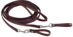 Tory Leather 5/8" Leather Draw Reins With Snaps & Girth Loops